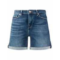 7 For All Mankind Short jeans com barra dobrada - Azul