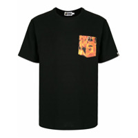 A BATHING APE® Camiseta com bolso contrastante - Preto