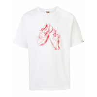 A BATHING APE® Camiseta com estampa de tênis - Branco