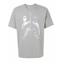 A BATHING APE® Camiseta com logo holográfico - Cinza
