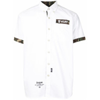 AAPE BY *A BATHING APE® Camisa com botões e patch - Branco