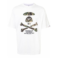 AAPE BY *A BATHING APE® Camiseta com estampa camuflada gráfica - Branco