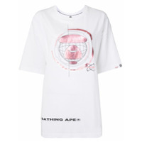 AAPE BY *A BATHING APE® Camiseta oversized com estampa de logo - Branco