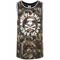 AAPE BY *A BATHING APE® Regata com estampa camuflada - Verde