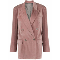 Acne Studios Blazer de veludo com abotoamento duplo - Rosa