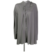 Acne Studios Blusa drapeada com abotoamento - Cinza