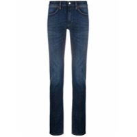 Acne Studios Calça jeans slim com cintura média Max - Azul