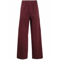 Acne Studios Calça reta com cintura média - Vermelho