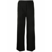 Acne Studios Calça reta com cós elástico - Preto