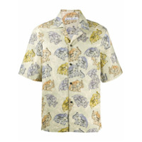 Acne Studios Camisa mangas curtas com estampa de elefante - Neutro