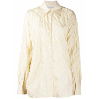 Acne Studios Camisa matelassê de seda - Neutro