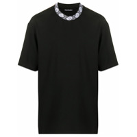 Acne Studios Camiseta gola alta ampla com aplicação de rosto - Preto