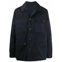 Acne Studios Jaqueta dupla face com estampa camuflada - Azul