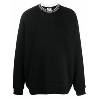 Acne Studios Moletom decote careca com logo - Preto