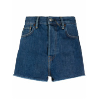 Acne Studios Short jeans com cintura alta - Azul