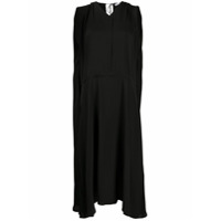 Acne Studios Vestido gola V assimétrico sem mangas - Preto