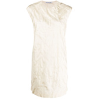 Acne Studios Vestido reto matelassê de seda - Neutro