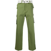 Ader Error Calça pantalona com cinto - Verde