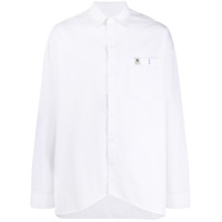 Ader Error Camisa oversized com patch de logo - Branco