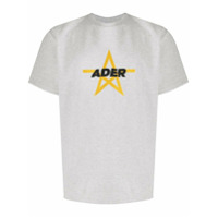 Ader Error Camiseta com logo bordado - Cinza