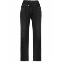AGOLDE Calça jeans pantalona com detalhe no cós - Preto