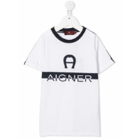 Aigner Kids Camiseta com estampa de logo - Branco