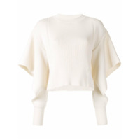 AKIRA NAKA Suéter de tricô com recortes vazados - Branco