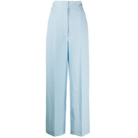 Alberta Ferretti Calça pantalona cintura alta - Azul