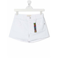 Alberta Ferretti Kids Bermuda Love Is Love cintura alta - Branco