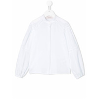 Alberta Ferretti Kids Camisa com detalhe de renda - Branco