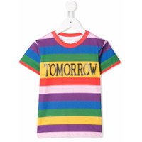 Alberta Ferretti Kids Camiseta color block com slogan - Vermelho