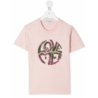 Alberta Ferretti Kids Camiseta com aplicação de paetês - Rosa