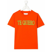 Alberta Ferretti Kids Camiseta com bordado - Laranja