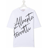 Alberta Ferretti Kids Camiseta com logo - Branco