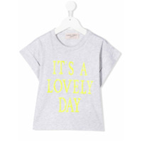Alberta Ferretti Kids Camiseta mangas curtas com estampa de slogan - Cinza