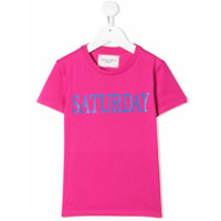 Alberta Ferretti Kids Camiseta 'Saturday' - Rosa