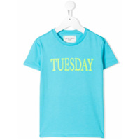 Alberta Ferretti Kids Camiseta 'Tuesday' - Azul