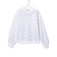 Alberta Ferretti Kids monogram print sweatshirt - Branco