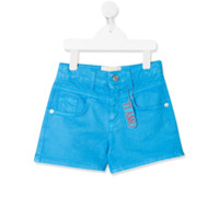 Alberta Ferretti Kids Short Jeans Ti Amo - Azul