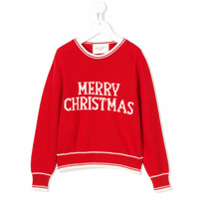 Alberta Ferretti Kids Suéter Merry Christmas - Vermelho
