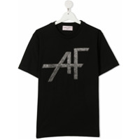 Alberta Ferretti Kids TEEN logo print short-sleeved T-shirt - Preto