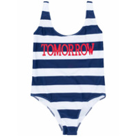 Alberta Ferretti Kids TEEN Tomorrow print swimsuit - Azul