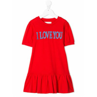 Alberta Ferretti Kids Vestido de jérsei I Love You - Vermelho