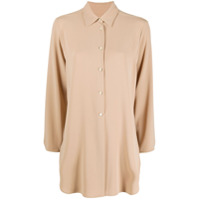 Alberto Biani Camisa com botões e fenda na barra - Neutro