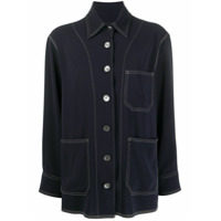 Alberto Biani Camisa com colarinho pontiagudo - Azul