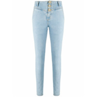 Alessandra Rich Calça jeans skinny com cintura alta - Azul