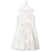 Aletta Vestido com padronagem de renda floral - Branco