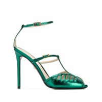 Alevì Sandália metálica com abertura frontal - Verde