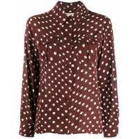 Alexa Chung Camisa mangas longas com estampa de poás - Marrom