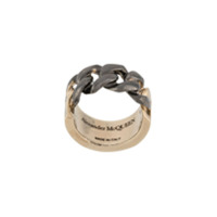 Alexander McQueen Anel com detalhe de aros - Dourado